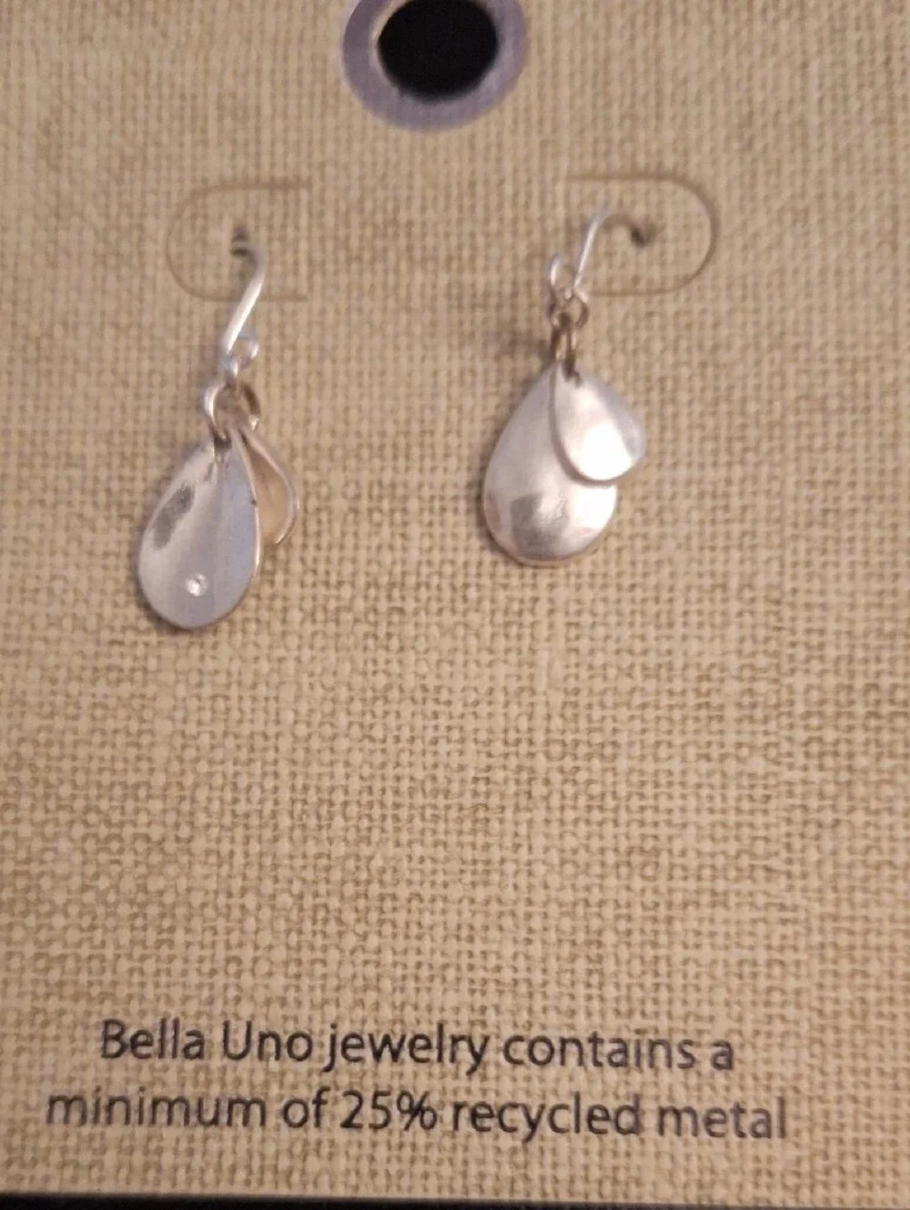 Hammered Silver Dangle Earrings